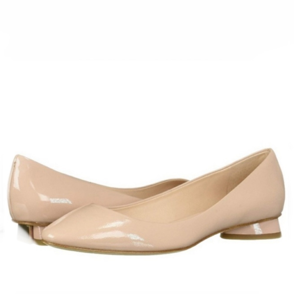 kate spade new york ‘FALLYN’ SPADES HEEL LEATHER FLATS